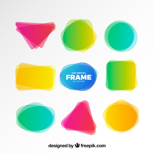 Frames collection in colorful style