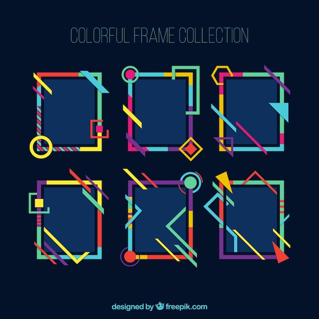 Frames collection in colorful style