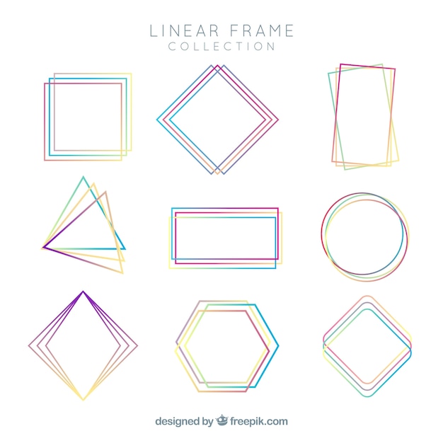 Frames collection in linear style