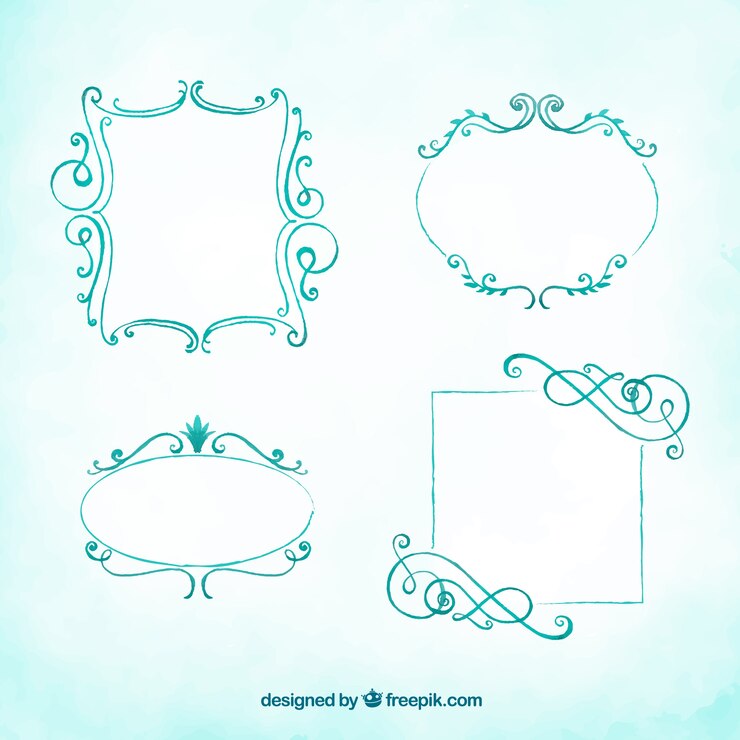 Free Vector frames collection in vintage style