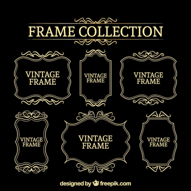 Frames collection in vintage style