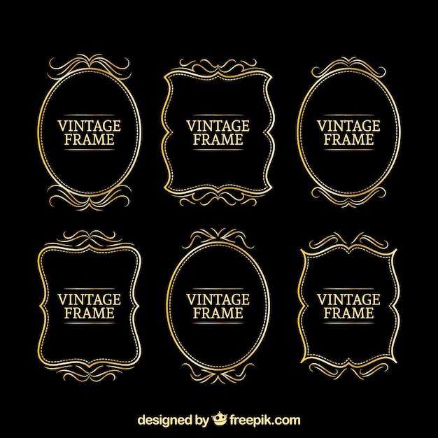 Frames collection in vintage style