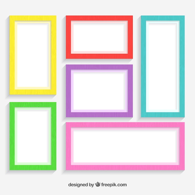 Frames collection with different colors