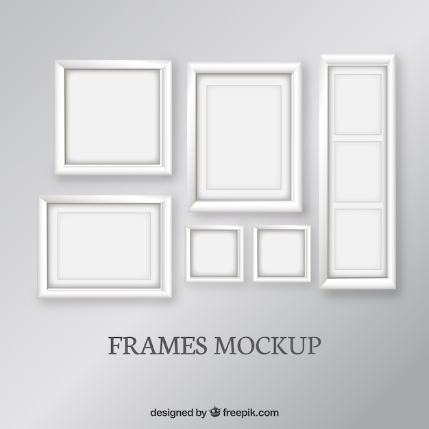 Free vector frames mockup set