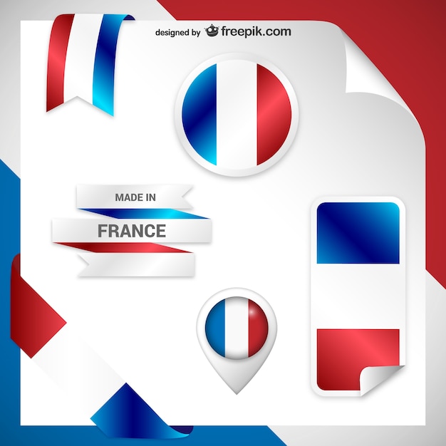 Free vector france stickers