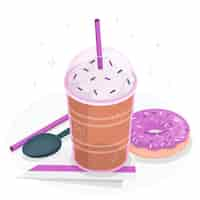 Free vector frappe concept illustration