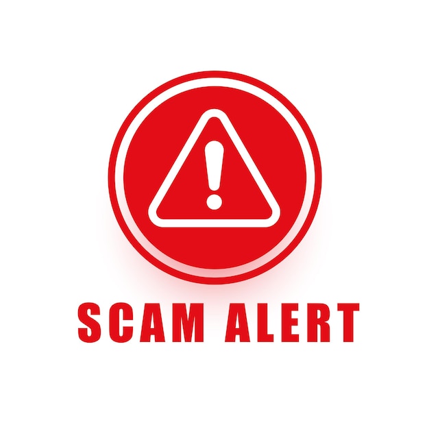 Free vector fraud alert warning background for information security