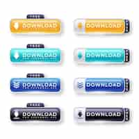 Free vector free download buttons collection design