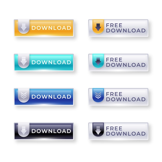Free vector free download buttons collection design