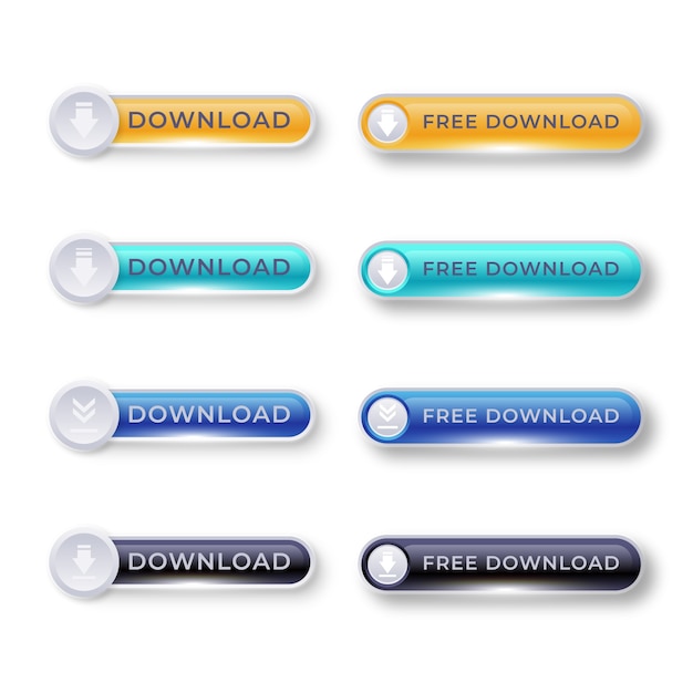 Free vector free download buttons collection design