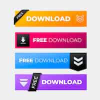 Free vector free download buttons icons design