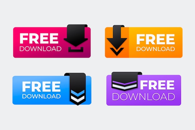 Free vector free download buttons icons design