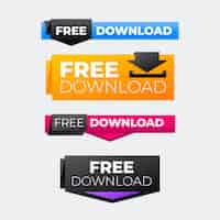 Free vector free download buttons icons design