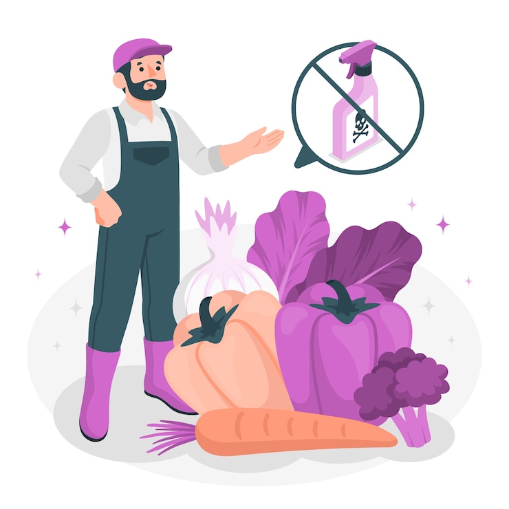 Free Vector free pesticide food concept illustration