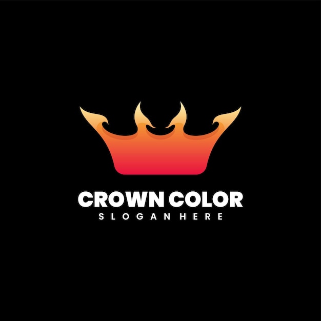 Free vector free vector crown color design logo