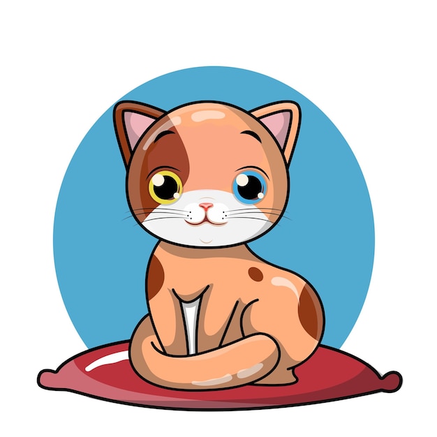 Free Vectors  Cute tabby cat icon