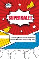 Free vector free vector sale banners in comic style