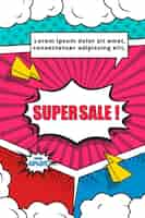 Free vector free vector super sale banner template designvector illustration