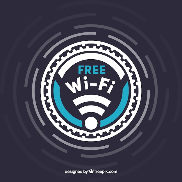 Free vector free wifi background with blue details