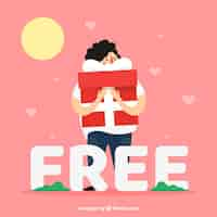 Free vector free word concept