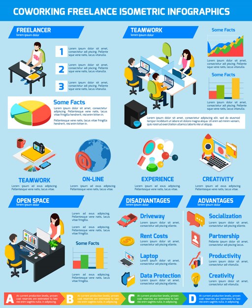 프리랜서 Infographic 세트
