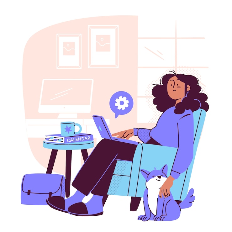 Free Vector freelancer concept illustration