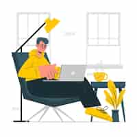 Free vector freelancer concept illustration