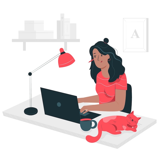 Free vector freelancer concept illustration