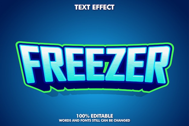 Freezer text effect for esport logotype
