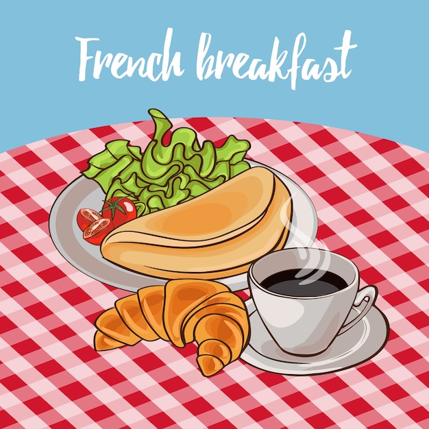 Poster colazione francese