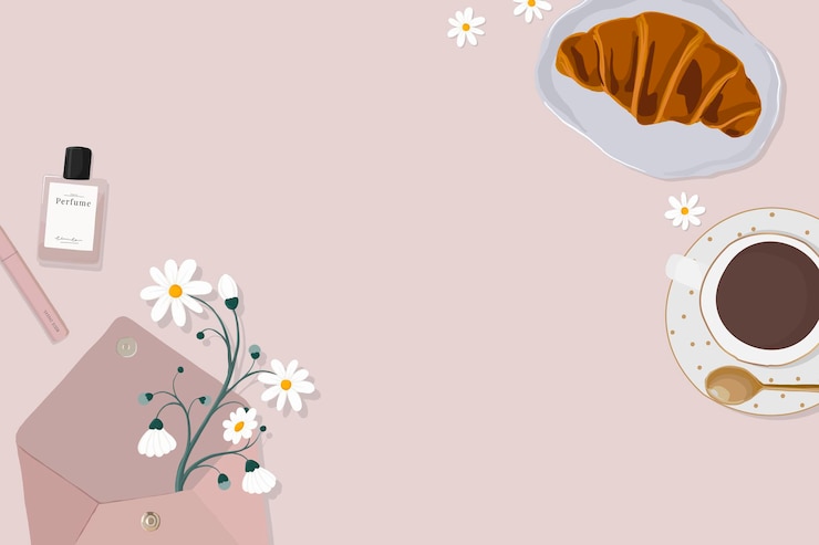 無料Vector フランスのカフェの背景、女性のライフスタイルイラストベクトル