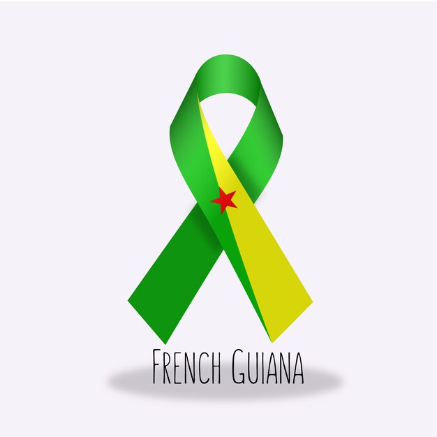 フランスguiana flag ribbon design