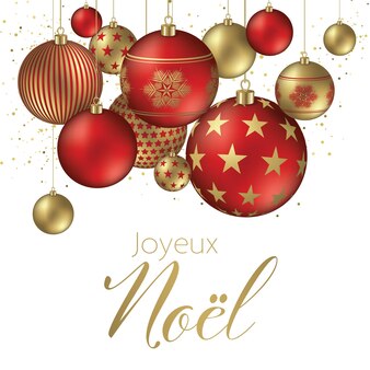 フランス​の​メリークリスマス​輝く​雪片​イラスト​背景