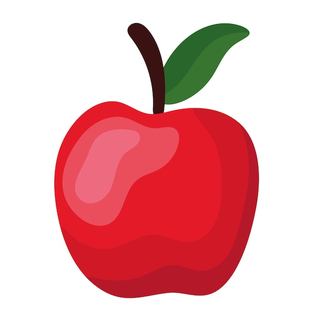 Free vector fresh apple fruit healthy