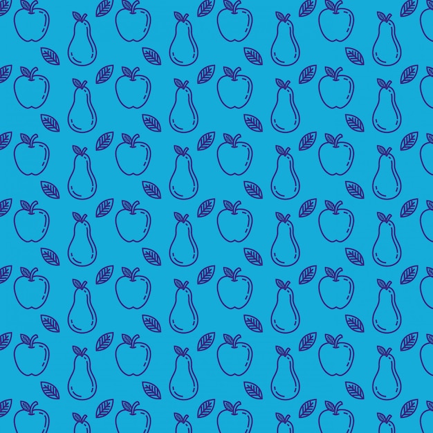 Fresh apples and pears pattern