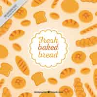 Free vector fresh baked bread background