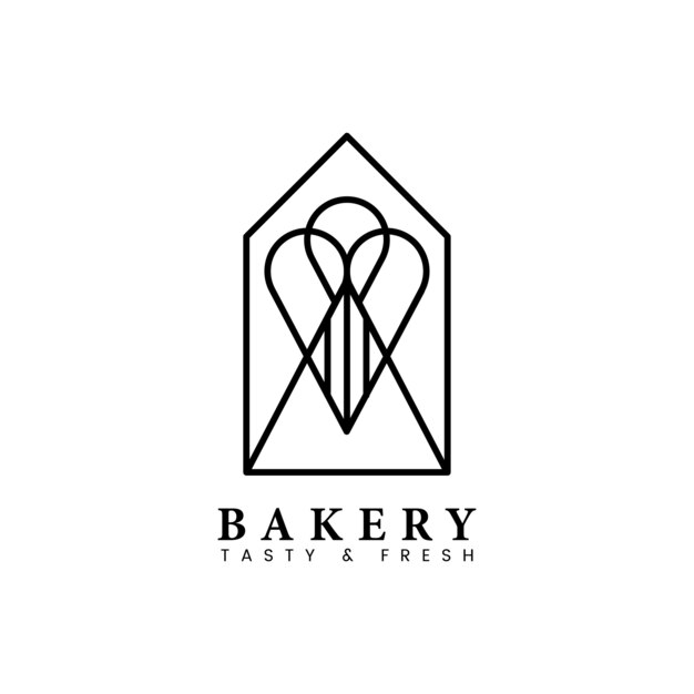 Fresh bakery pastry shop logo vector