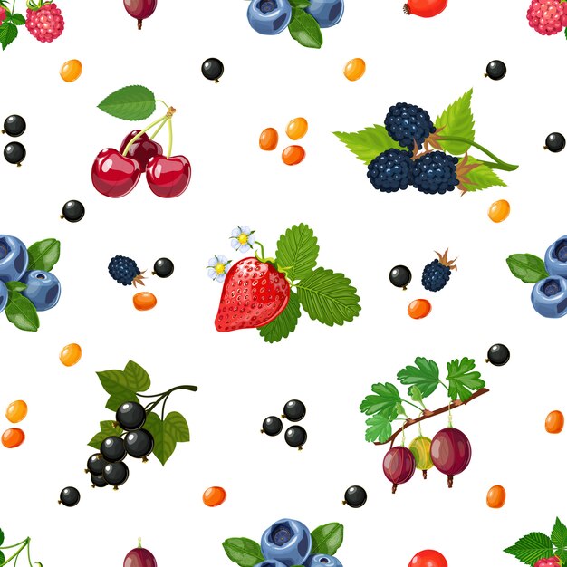 新鮮な果実のシームレスなカラフルなパターン