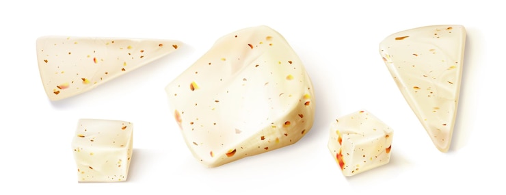 Free Vector fresh cheese blocks with spices