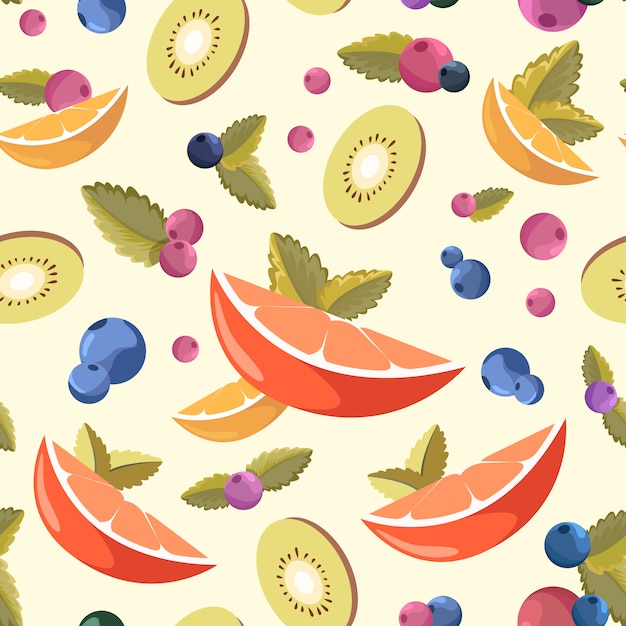 Free vector fresh fruit background