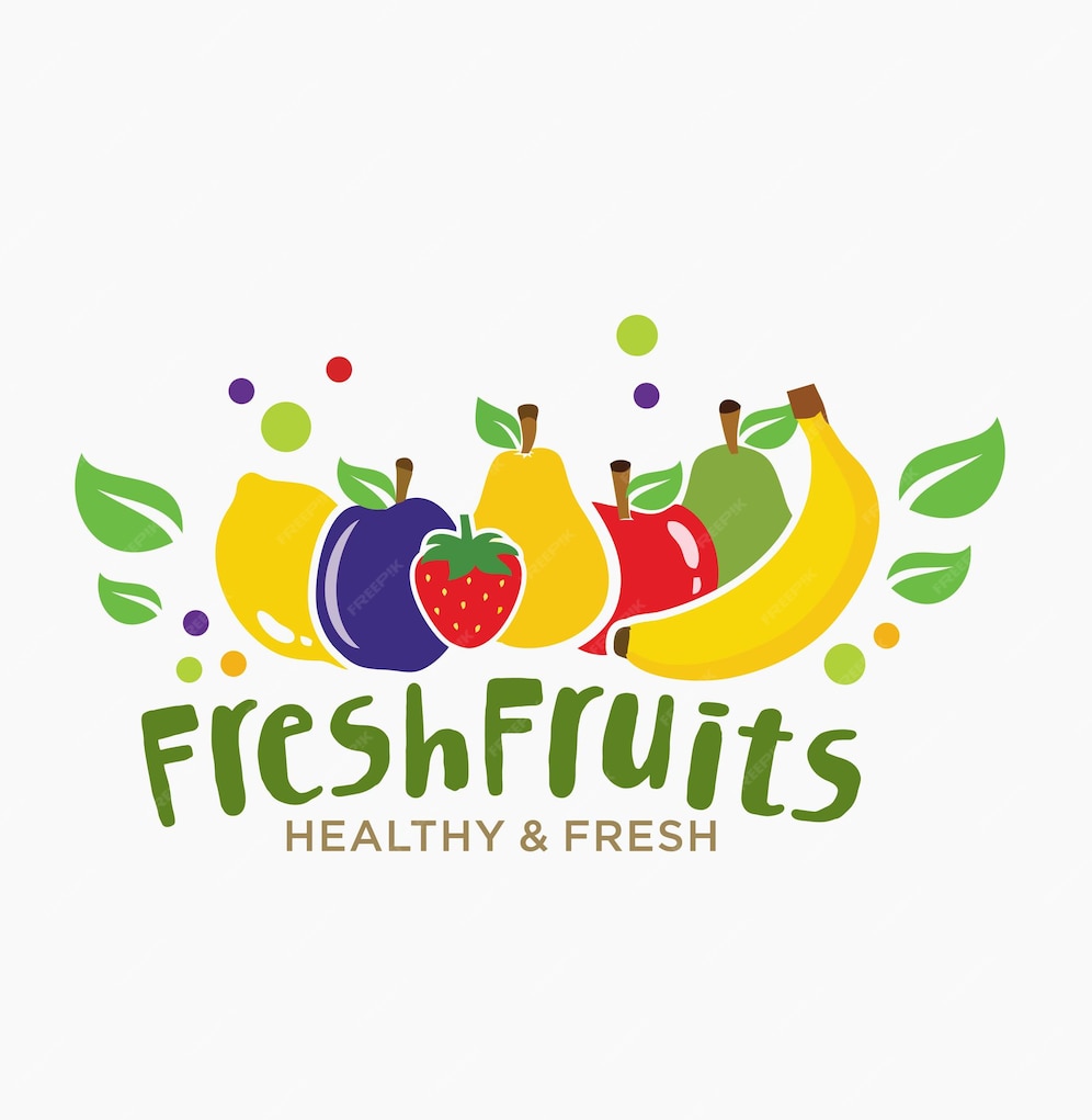 Premium Vector | Fresh fruits logo template healthy nature