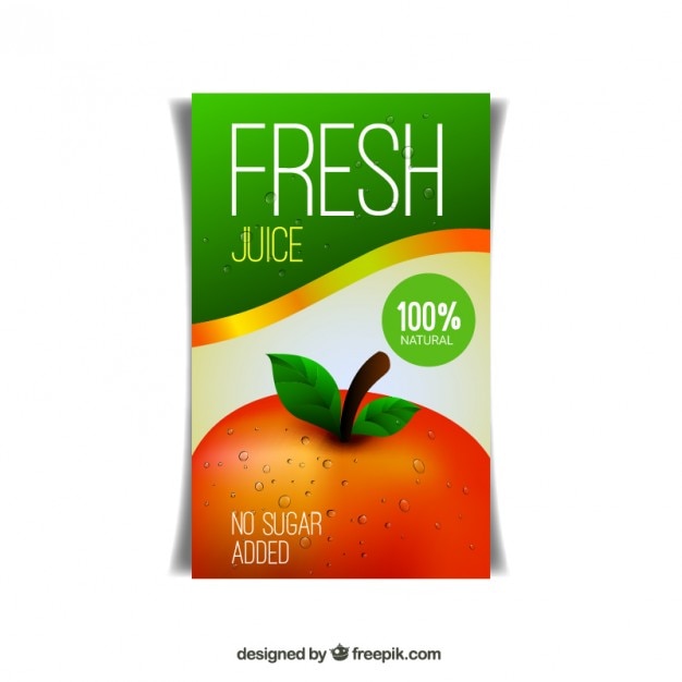 Free vector fresh juice flyer