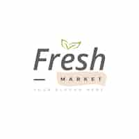 Free vector fresh logo template with leaves