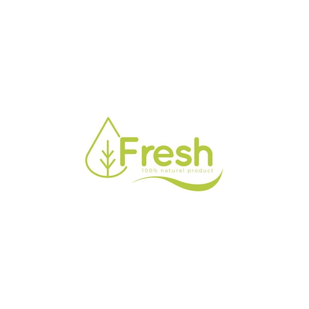 Fresh logo with leaves template