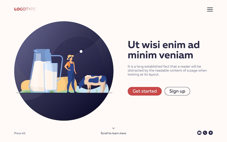 Free Vector fresh milk in glass jug