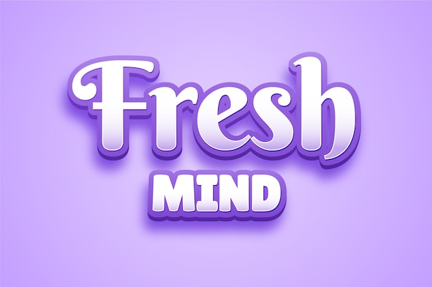 Fresh mind text effect design