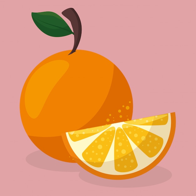 新鮮なオレンジフルーツ健康食品