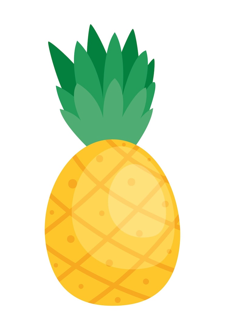 Free Vector fresh pineapple tropical fruit icon