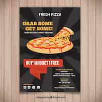 Free vector fresh pizza banner