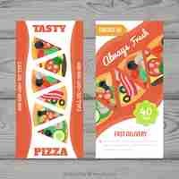 Free vector fresh pizza flyer